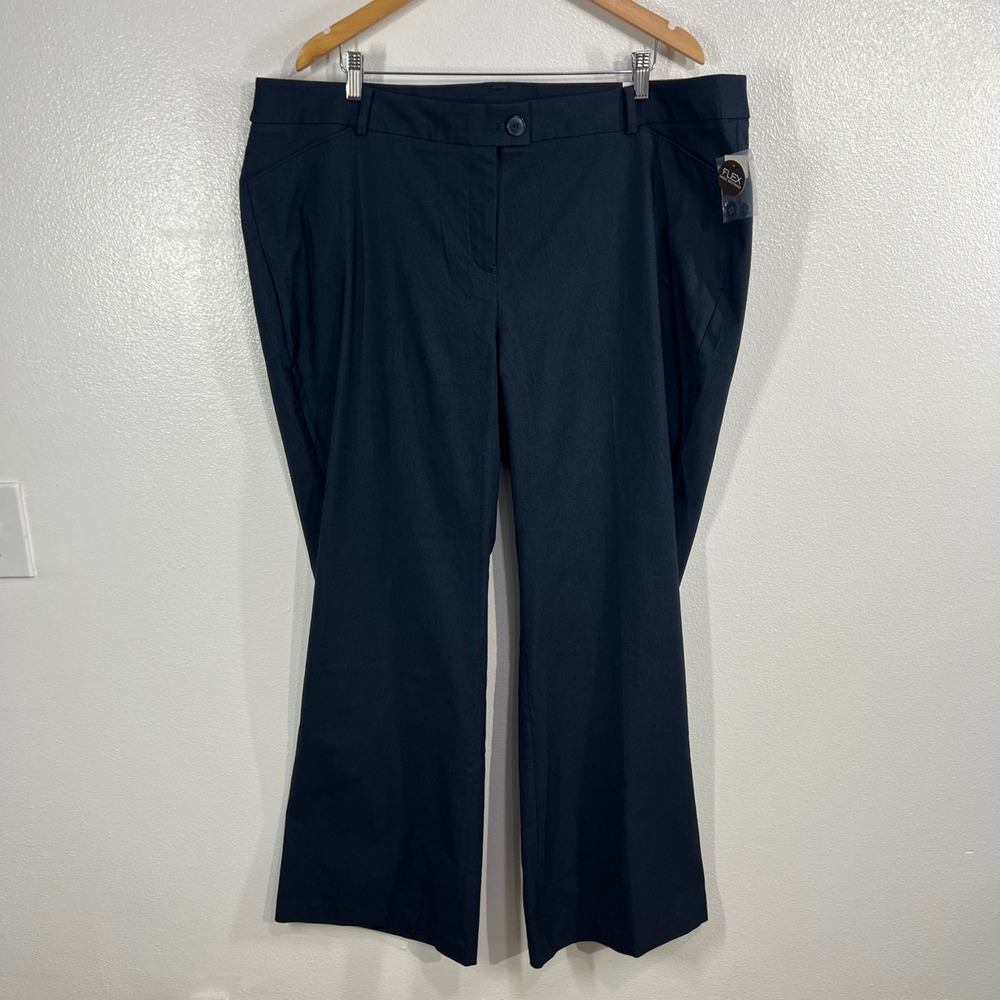 Lane Bryant Signature Fit Boot Allie Pant Size 24R Navy High Rise FLEX Stretch - Picture 2 of 8